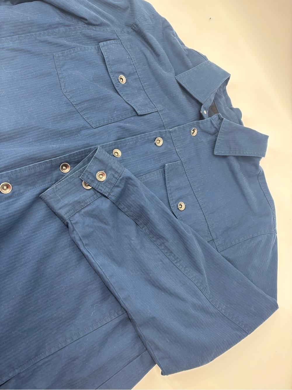 High Sierra Quilted Flannel Lined Shirt Jacket‎ Mens XL Blue Cotton Shacket Work